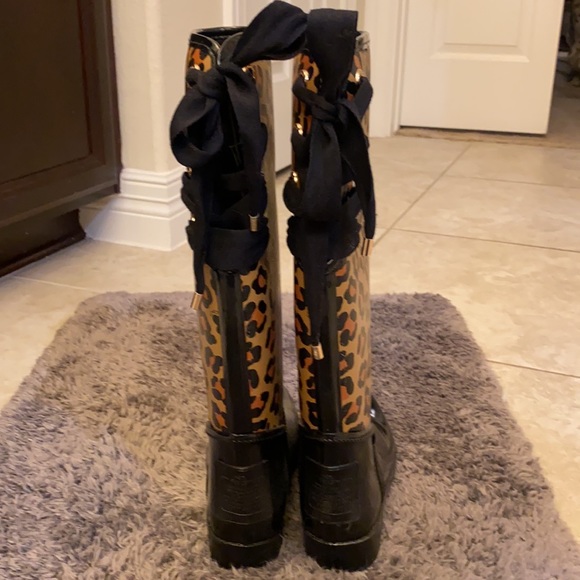 Coach Leopard Print Rain Boots - Picture 2 of 6